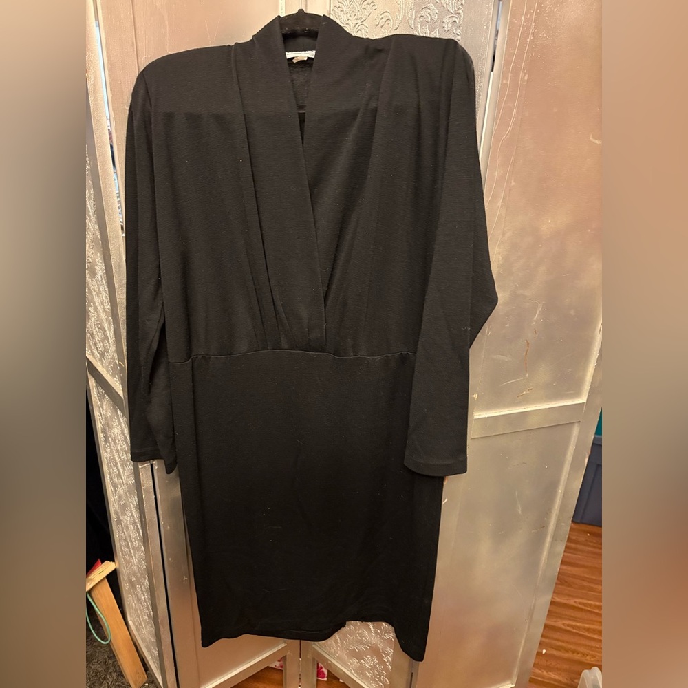 Vintage wool blend Black Women's Dress made in Canada